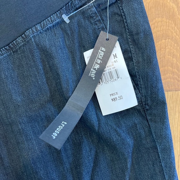 NWT A Pea In The Pod Maternity Redefined Denim Trouser 70's Icon SZ M - Picture 4 of 7